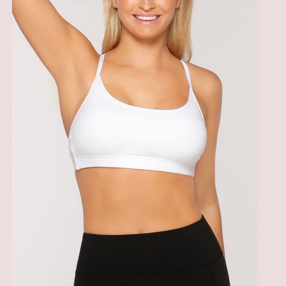 Lorna jane pammy white sports bra